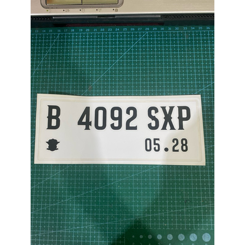 Cutting Sticker Stiker variasi Plat Nomer Motor Keren
