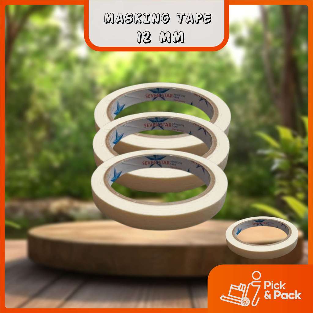 

Masking Tape 1/2 inch 12mm x 20y / masking tape 12x20y seven star / masking tape 12mm