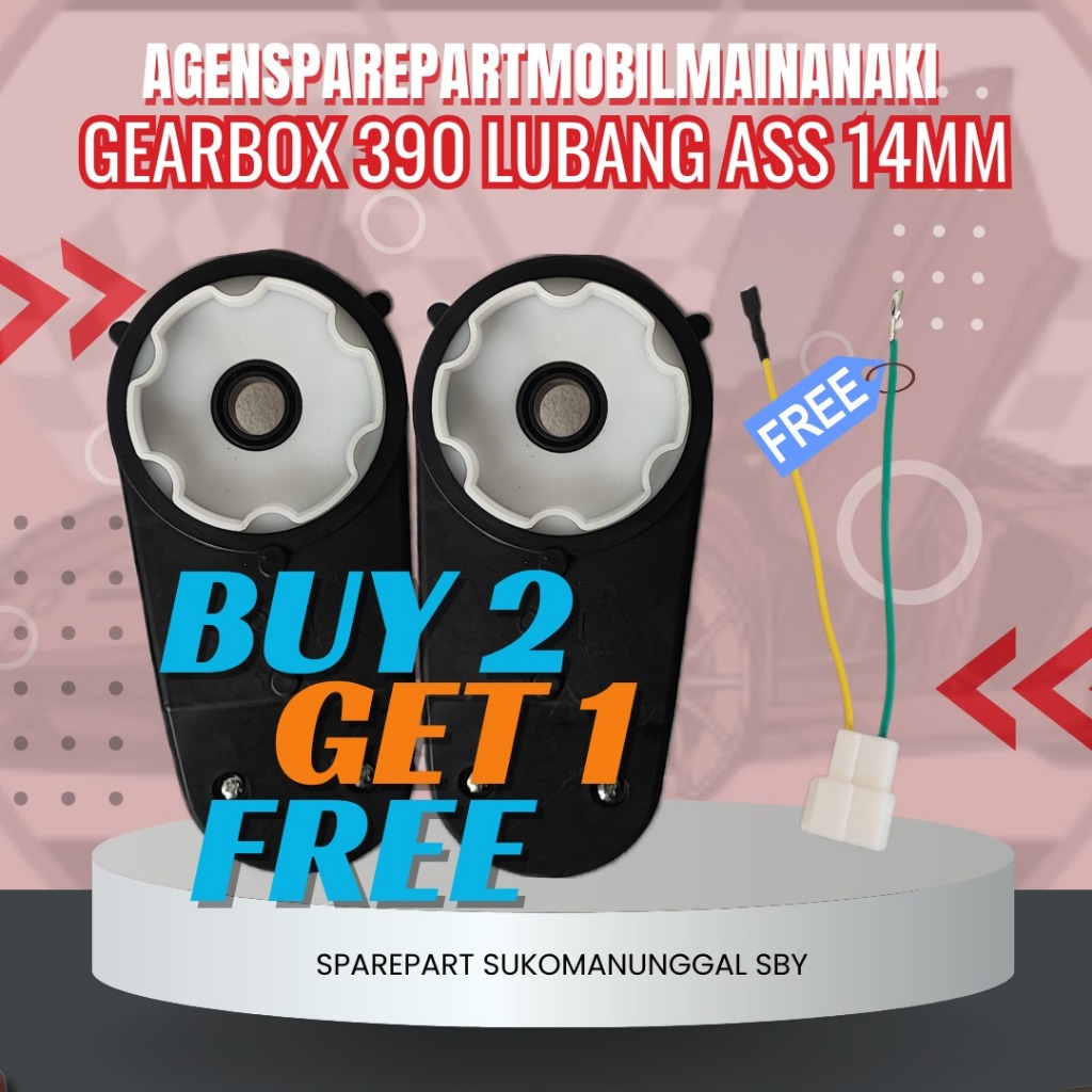 ⚡Ready⚡Gearbox Mobil Aki Dinamo 390/380 12volt Merk QL-1 Mobil Mainan model Kembang 6