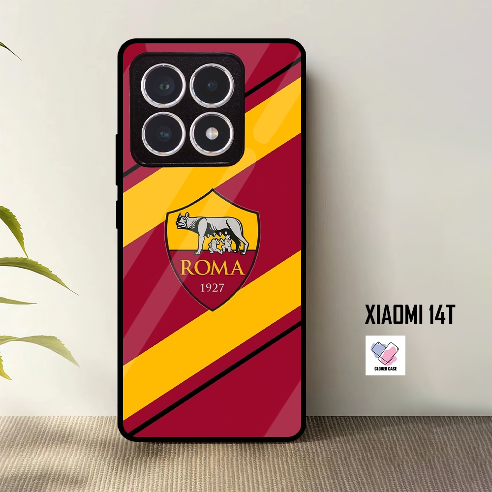 [BL45]  Case Glossy Case | XIAOMI 14T | CASE KEKINIAN LUCU |  Casing Hp Kilau Motif AS ROMA
