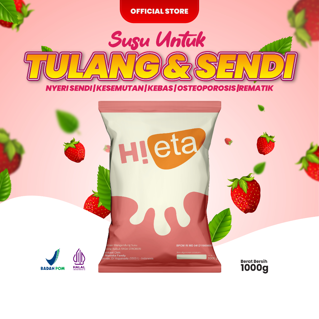 

Susu Kambing Etawa Bubuk 1kg - Strawberry HiEta