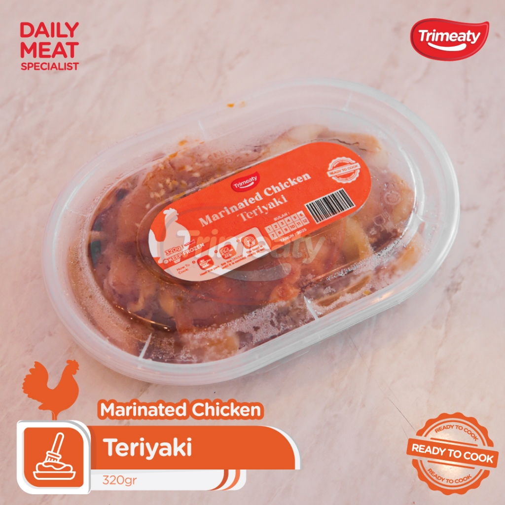 

Teriyaki Marinated Chicken / Slice Ayam Marinasi Teriyaki / Ready to Cook / Makanan Instan Frozen 320gr