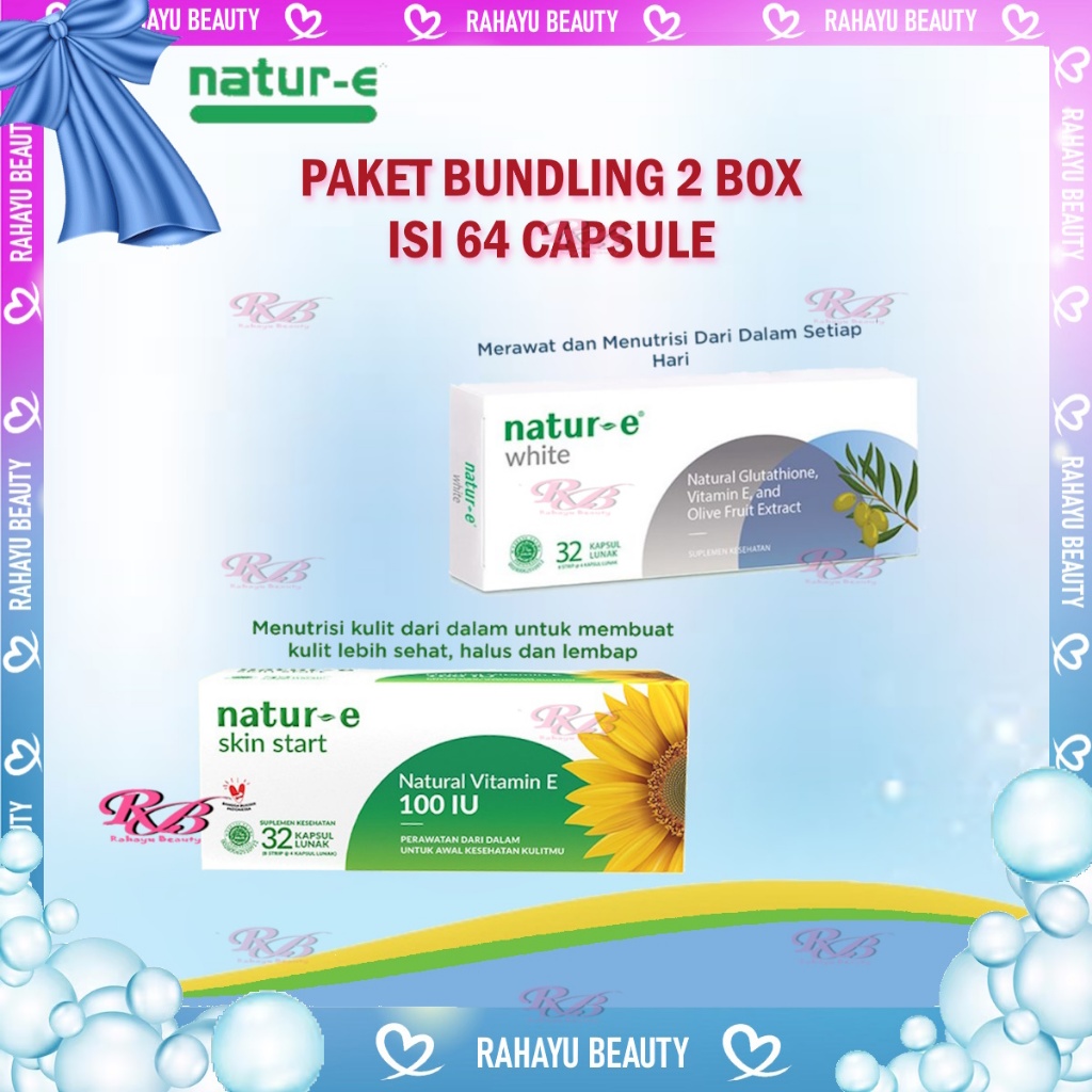 NATUR E Soft Capsule White isi 32 & Hijau isi 32 | Bundle | Bundling | Paket Bundling