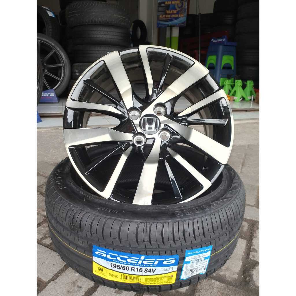 PROMO VELG MOBIL HONDA CITY HATCHBACK RS R16 X65 4X100 ET44  BLACK