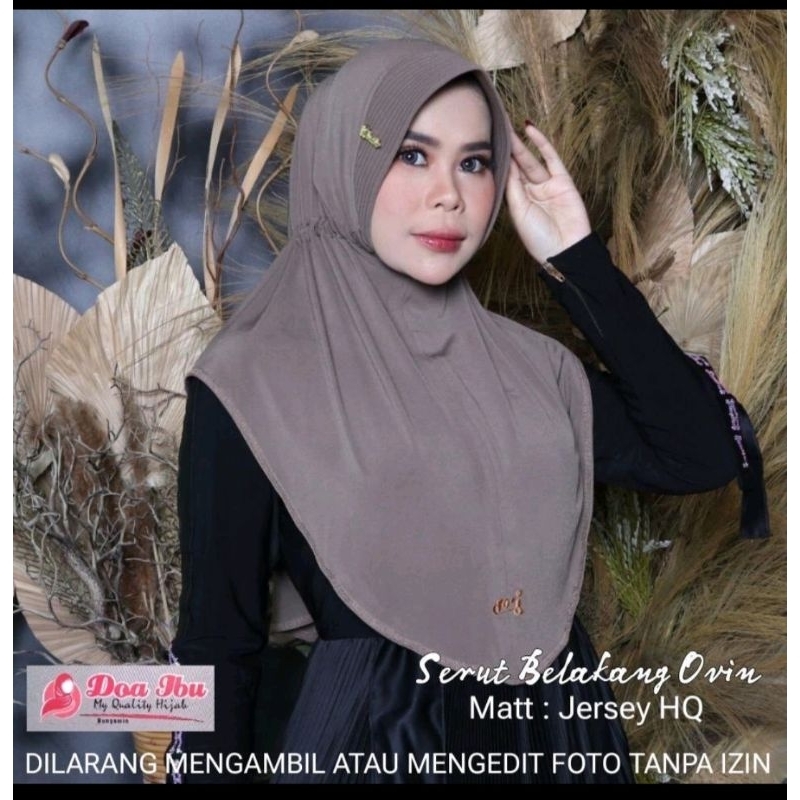 169 Hijab instant DOI pet antem serut belakang sporty jersey HQ ory DOA IBU by Bu Nyamin
