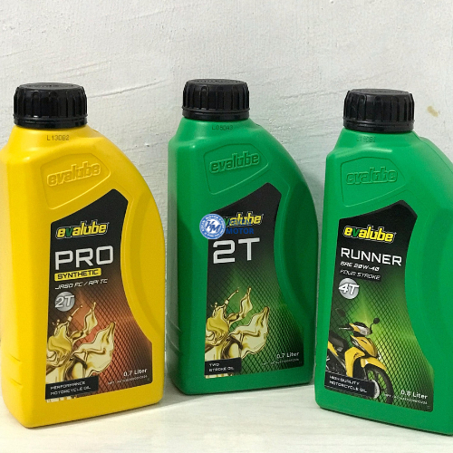 OLI MESIN OLI MOTOR EVALUBE 2T EVALUBE 4T EVALUBE 2T PRO UNTUK SEGALA JENIS MOTOR