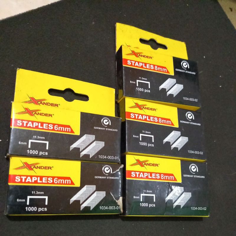 

Isi Staples Tembak 6 mm / Xander Untuk uk. 4x14 mm
