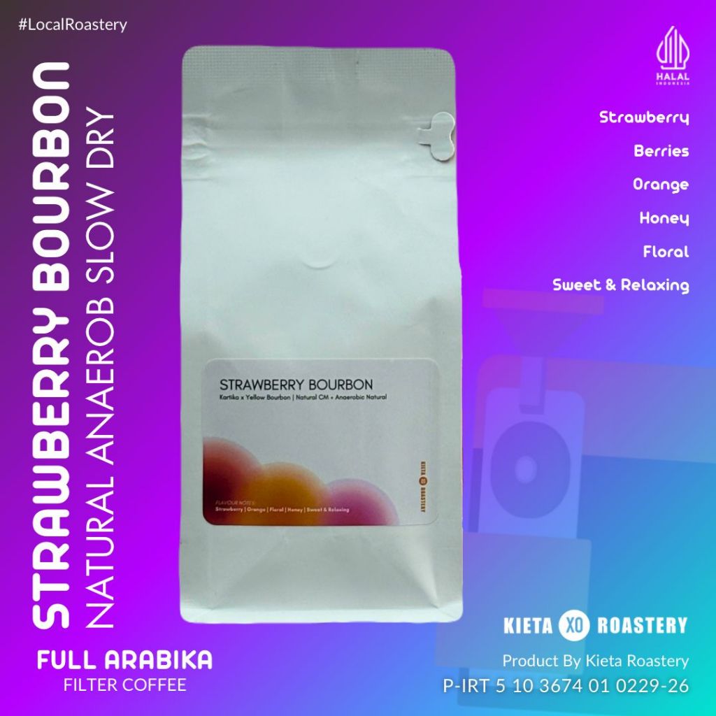 

Kieta Roastery - Biji Kopi Arabika Strawberry Bourbon Specialty