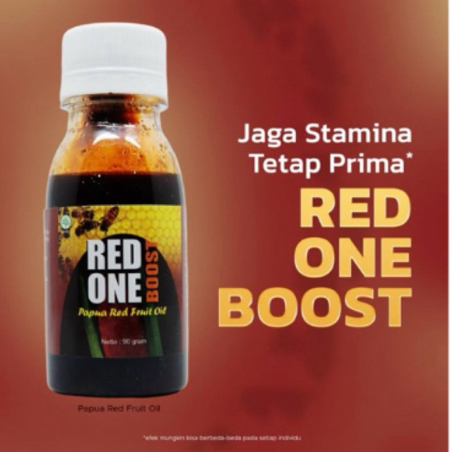 

RED ONE BOOST merupakan herbal alami paduan antara minyak buah merah dan madu murni hasil kombinasi manfaat dan rasa yang unik