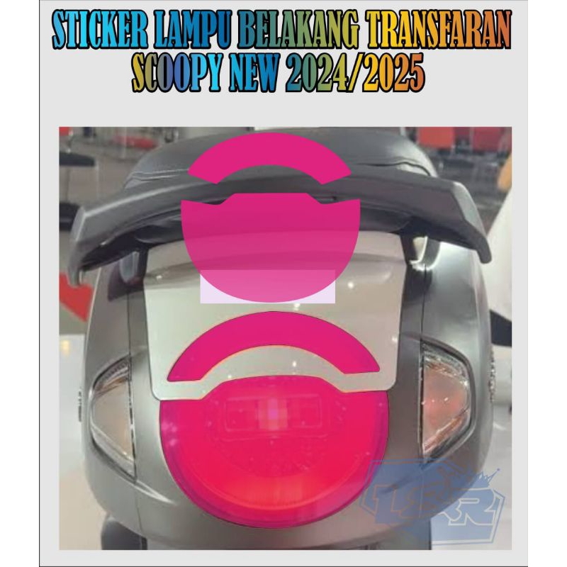 sticker cutting stiker transfaran pelindung lampu belakang motor scoopy 2024/2025