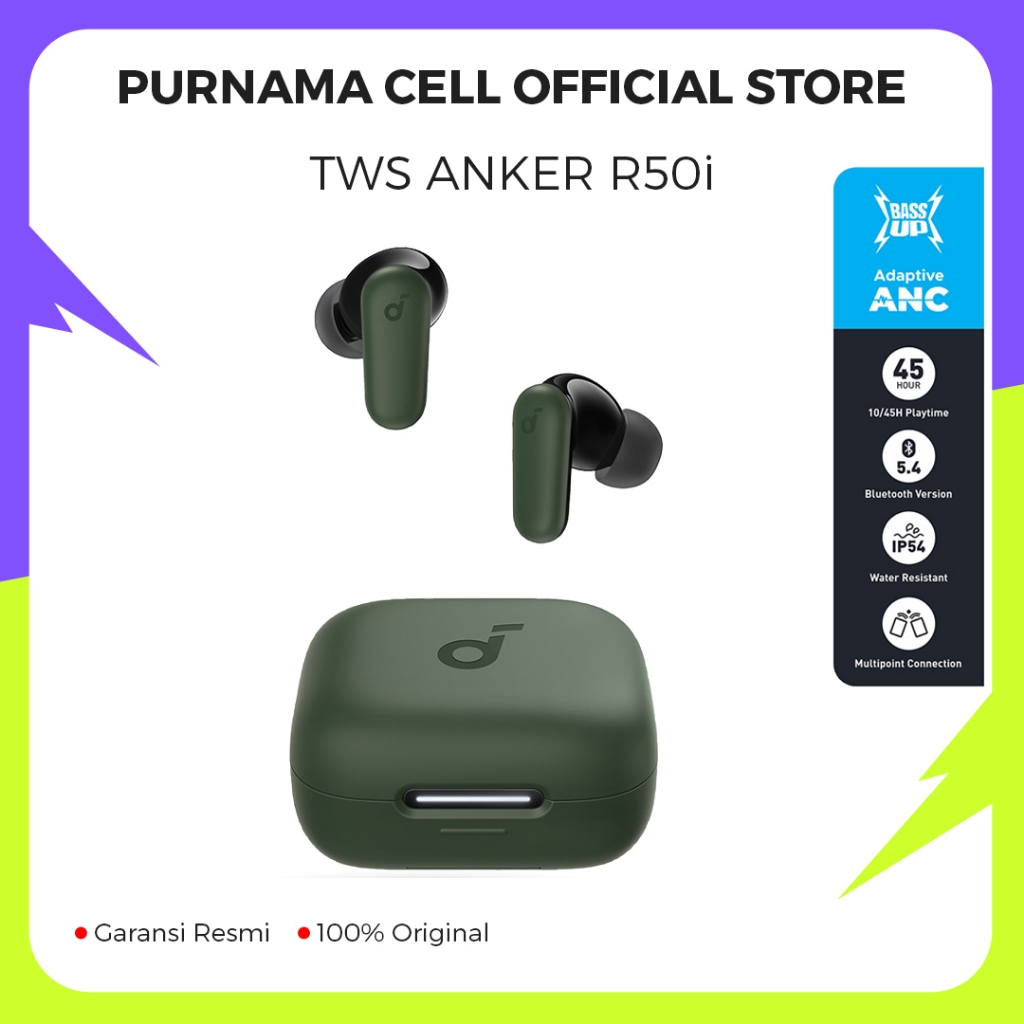 TWS Anker R50i Headset Bluetooth Earbuds Garansi
