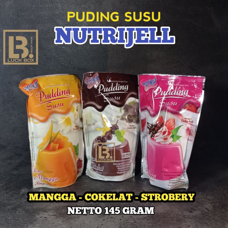 

Puding Susu Nutrijel Cokelat Mangga Strobery