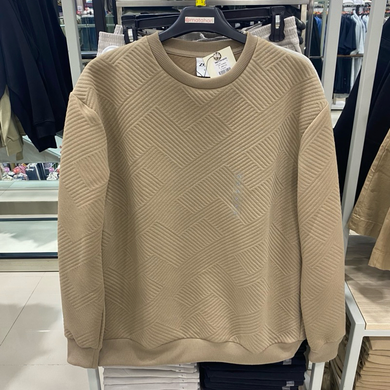 Zes Men Sweater Basic Polos Pria Wanita Crewneck Banyak Pilihan Warna Bahan Halus S-XL