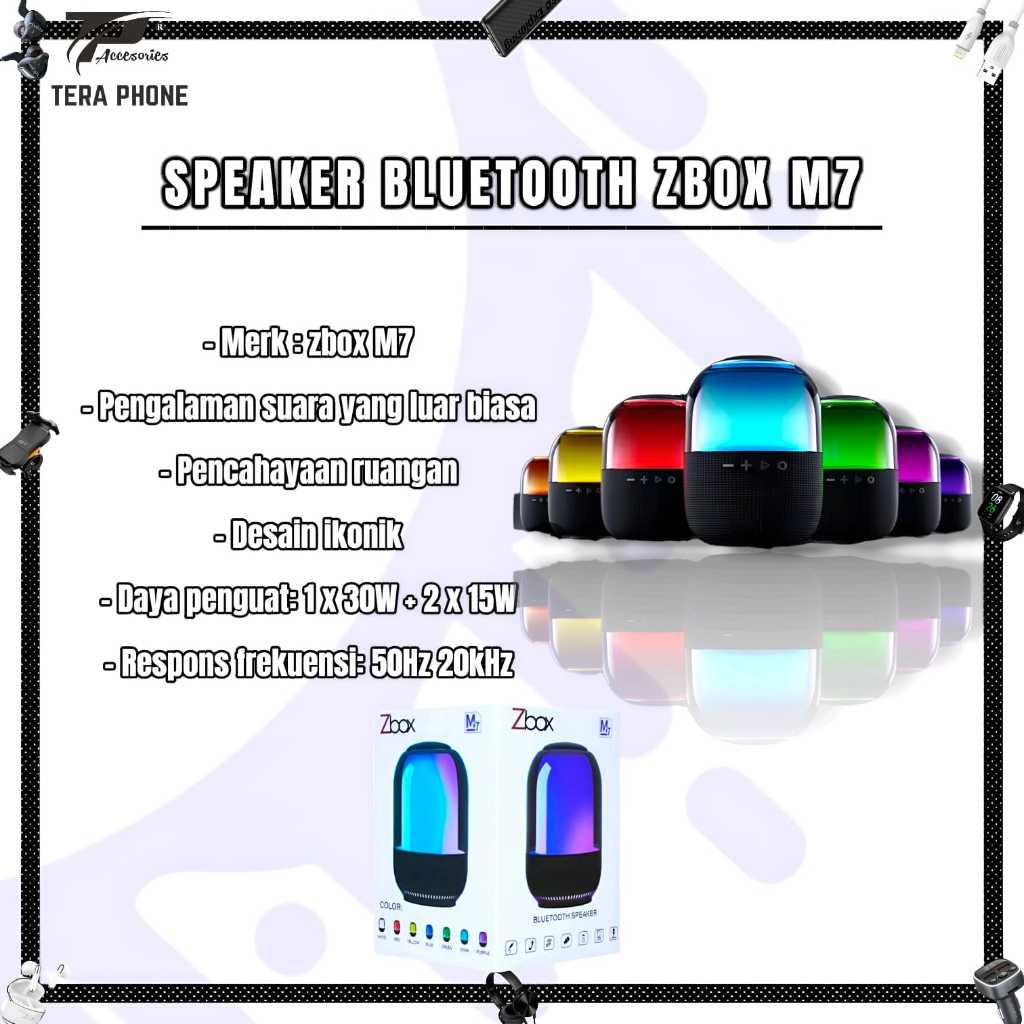 SPEAKER BLUETOOTH RGB LED ZBOX M7