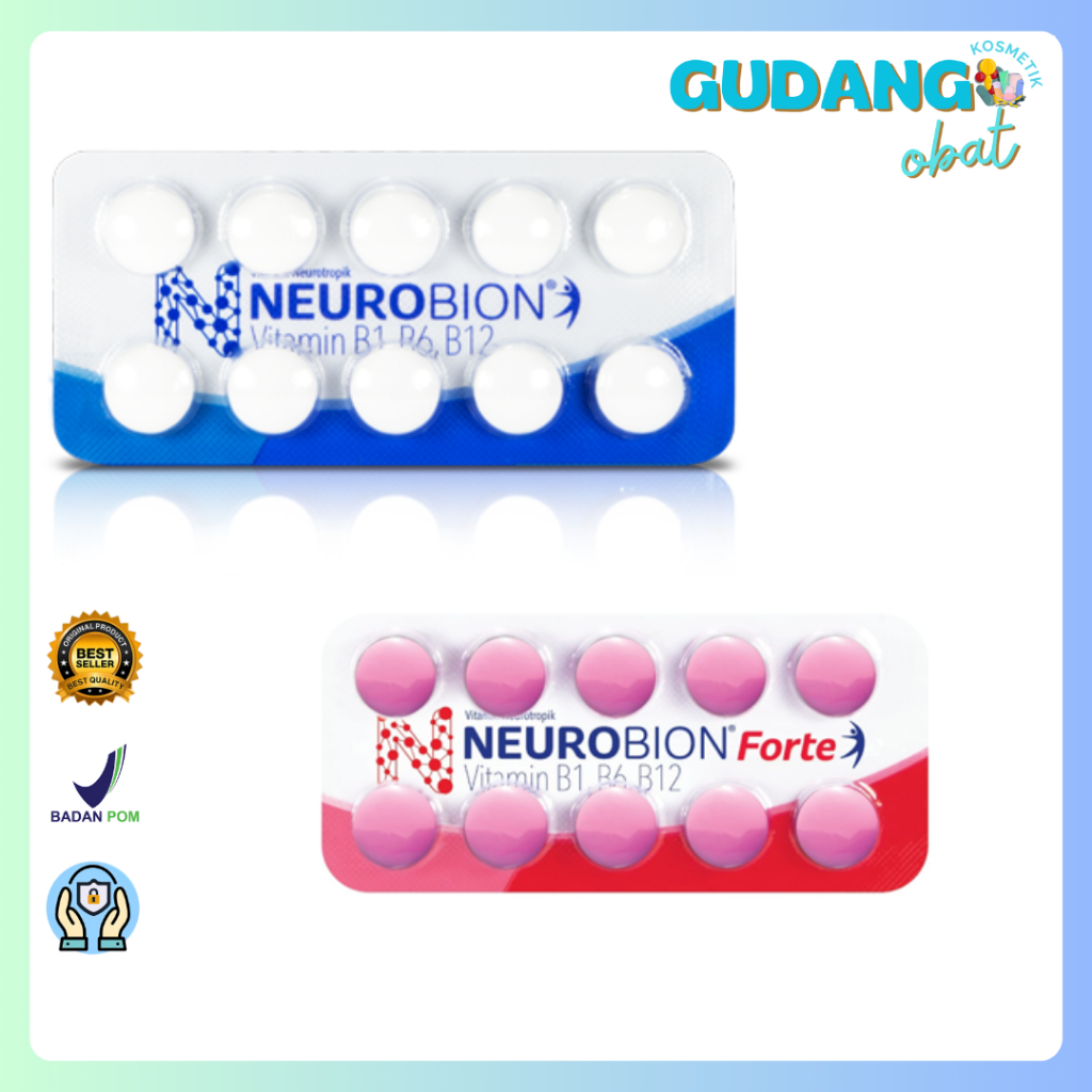 Neurobion Forte 5000 Mg 10' S, Neurobion Tablet Putih 10's - Obat Saraf