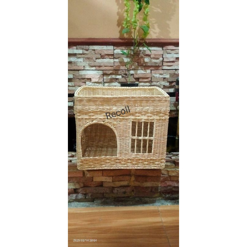 RUMAH KUCING DAN ANJING ROTAN GRATIS 2 KASUR