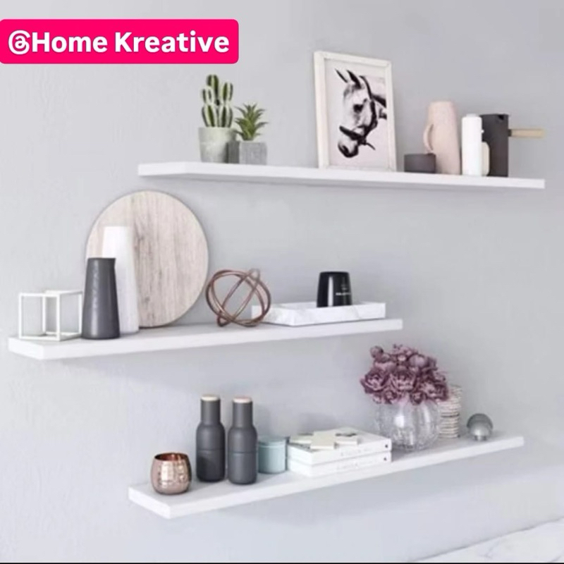 Papan ambalan dinding-rak dinding aesthetic LEBAR 13cm panjang 20-30-40-50-60cm