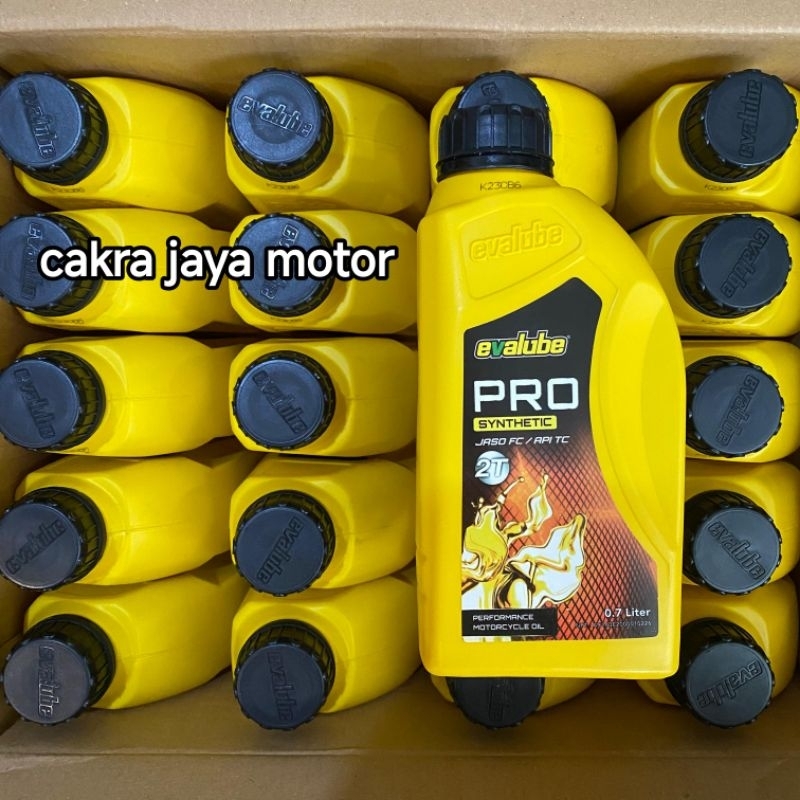 1 DUS = 20 Botol Oli Evalube 2T Pro Kuning 700ml Oli Samping