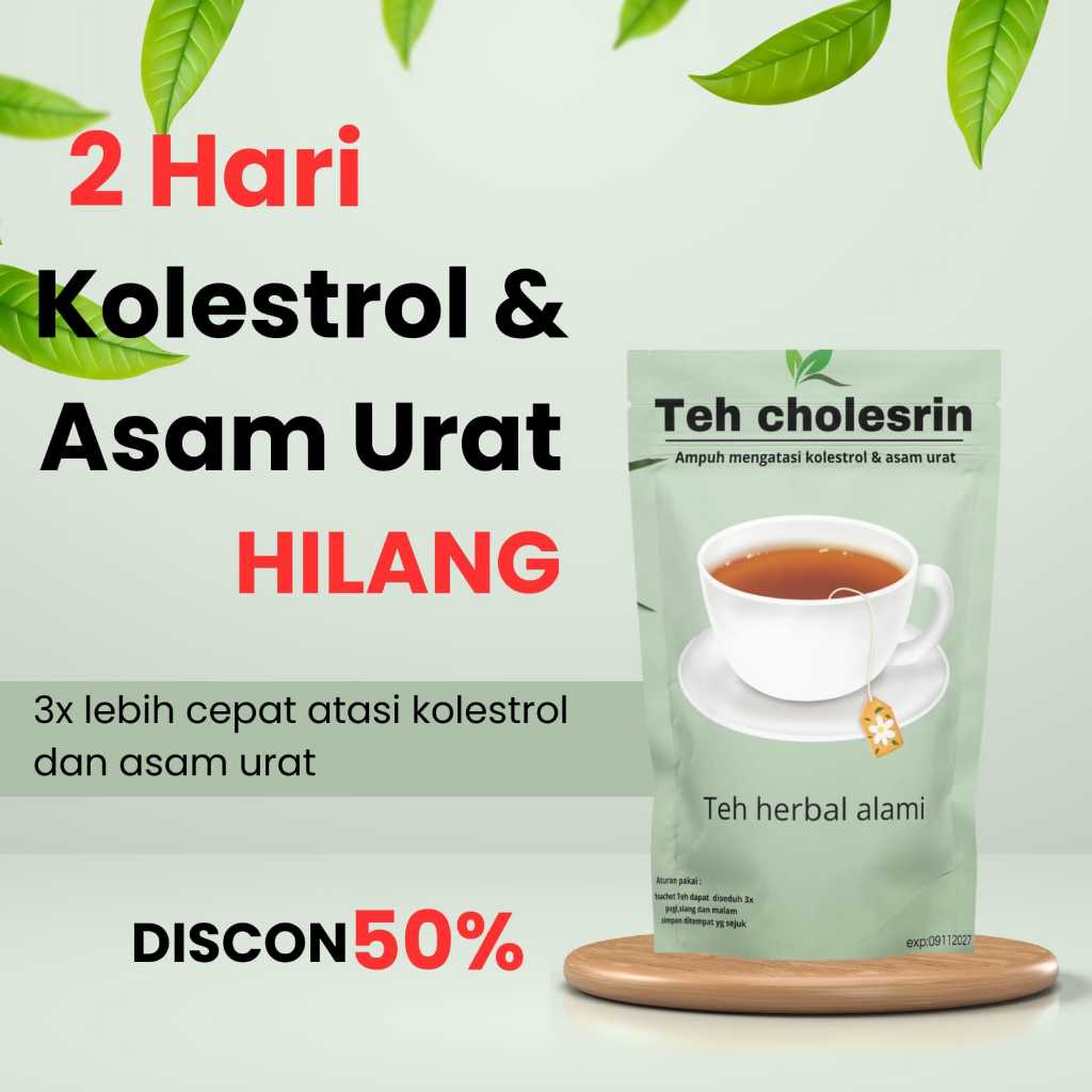 

Teh herbal cina atasi kolesterol tinggi dan asam urat ampuh anti nyeri pegal linu penghancur lemak darah