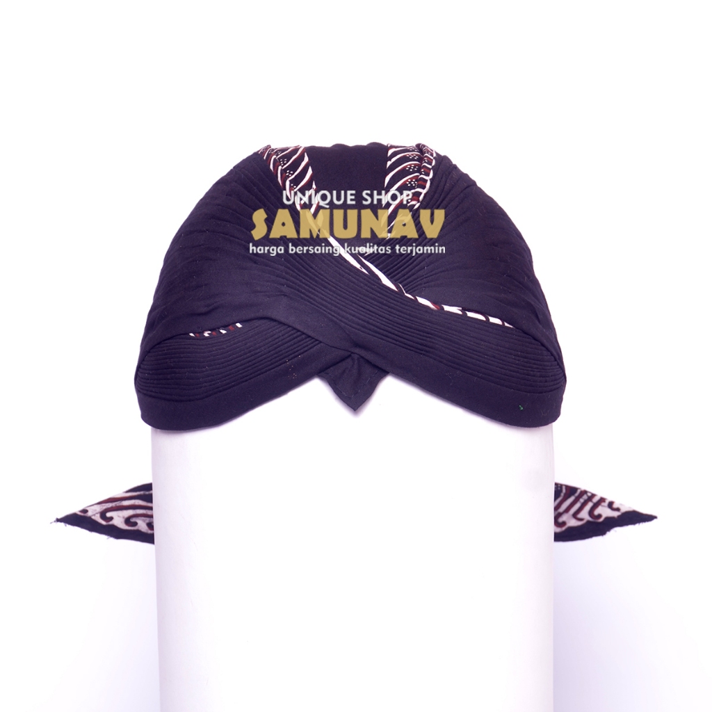 Blangkon Mahesa Jenar Halus Hitam Samurai iket batik cap