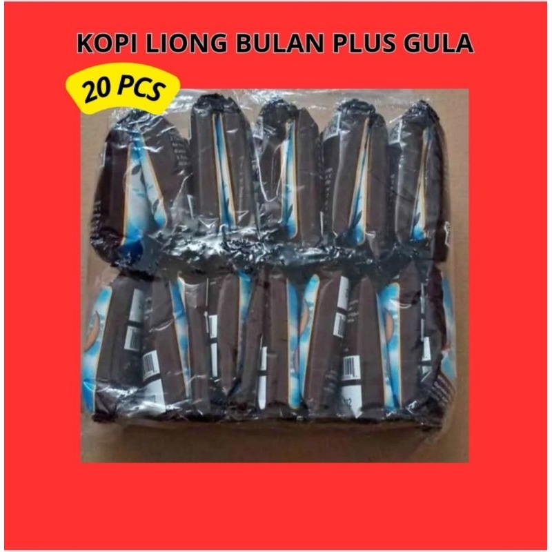 

KOPI LIONG BULAN PLUS GULA 28Gram ( 1 Pack Isi 20 Sachet)