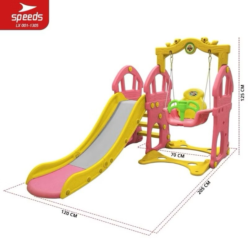 mainan perosotan 3 in 1 free bola basket