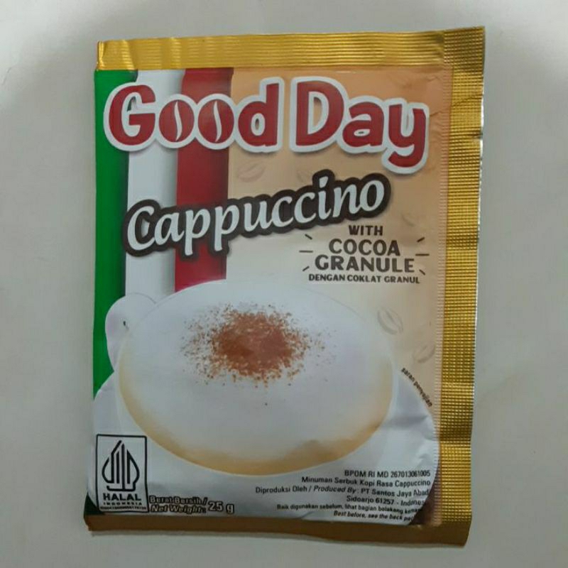 

Kopi Good Day Cappucino 25gr Paket Hemat 1 Sachet