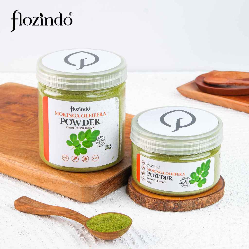 Flozindo Daun Kelor Moringa Bubuk Kelor Bubuk Daun Kelor Serbuk Daun Kelor Original