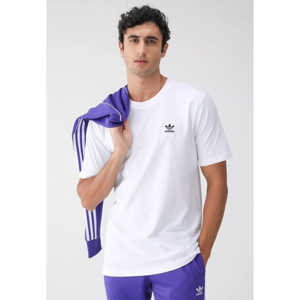 KAOS PUTIH POLOS SIMPEL-TEBAL PREMIUM 24S FULL TAG- BAJU ADIDAS PUTIH -BAJU KAOS PRIA BRENDED