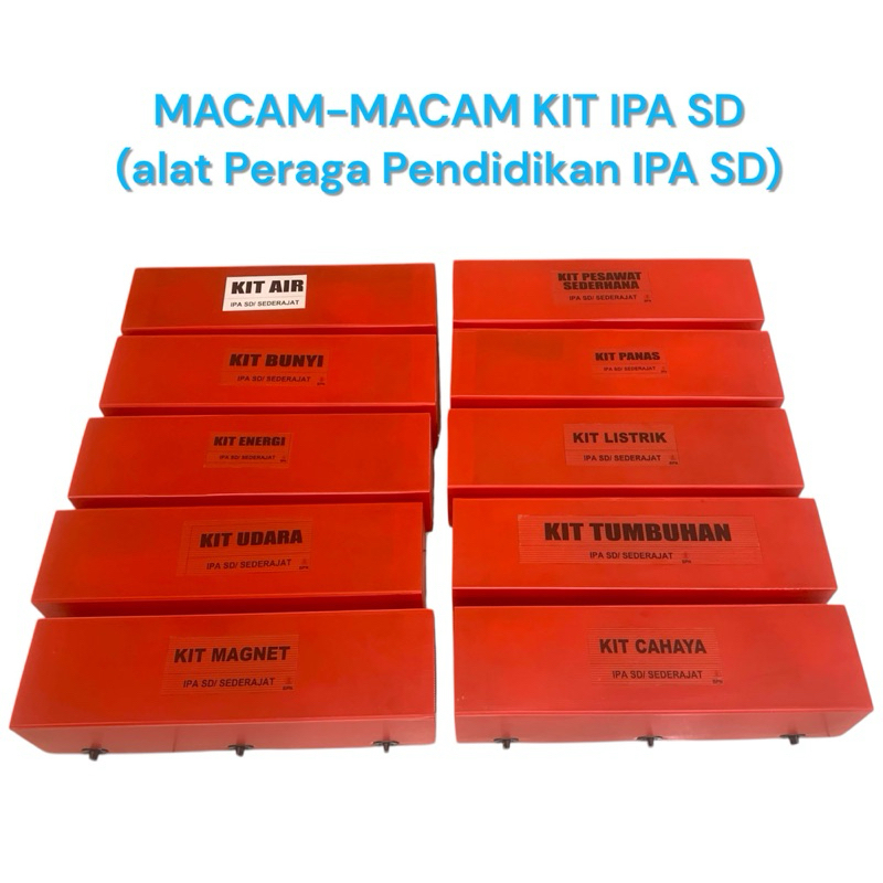 

KIT IPA SD,Kit cahaya,kit listrik,kit tumbuhan,kit panas,kit pesawat sederhana,kit energi,kit bunyi,kit udara,kit magnet,kit air