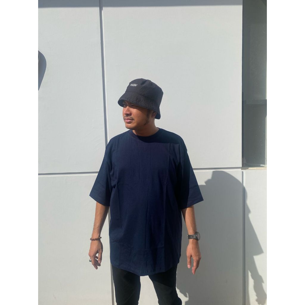 Kaos Oversize Cotton Combed 24S Warna Biru Navy