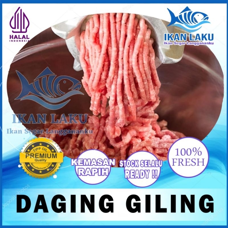 

PRODUK BARU!! GROUND BEEF / DAGING SAPI GILING TERMURAH BERGARANSI IKAN LAKU IKAN SEGAR IKAN BEKU