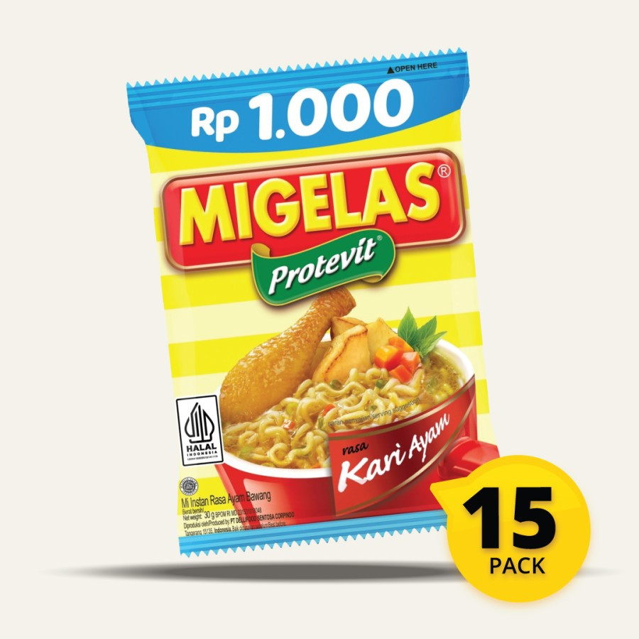 

Migelas Kari Ayam Renceng 15 Sachets