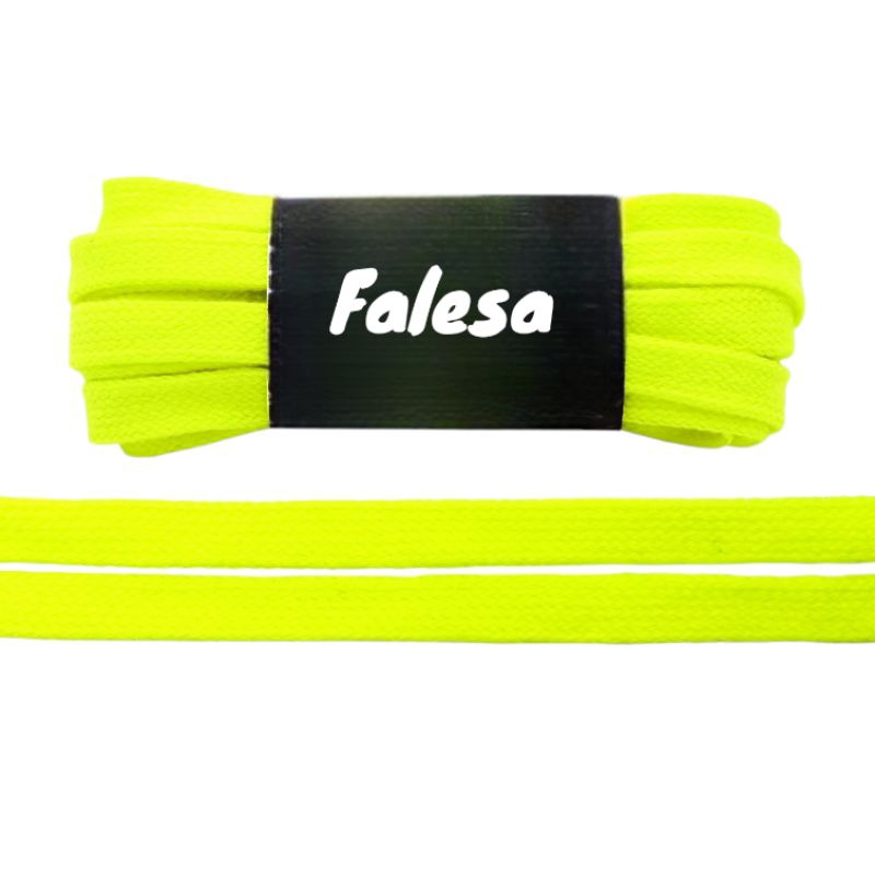 talu sepatu F.O.G shoelaces hijau stabilo premium tali sepatu flat laces hijau stabilo