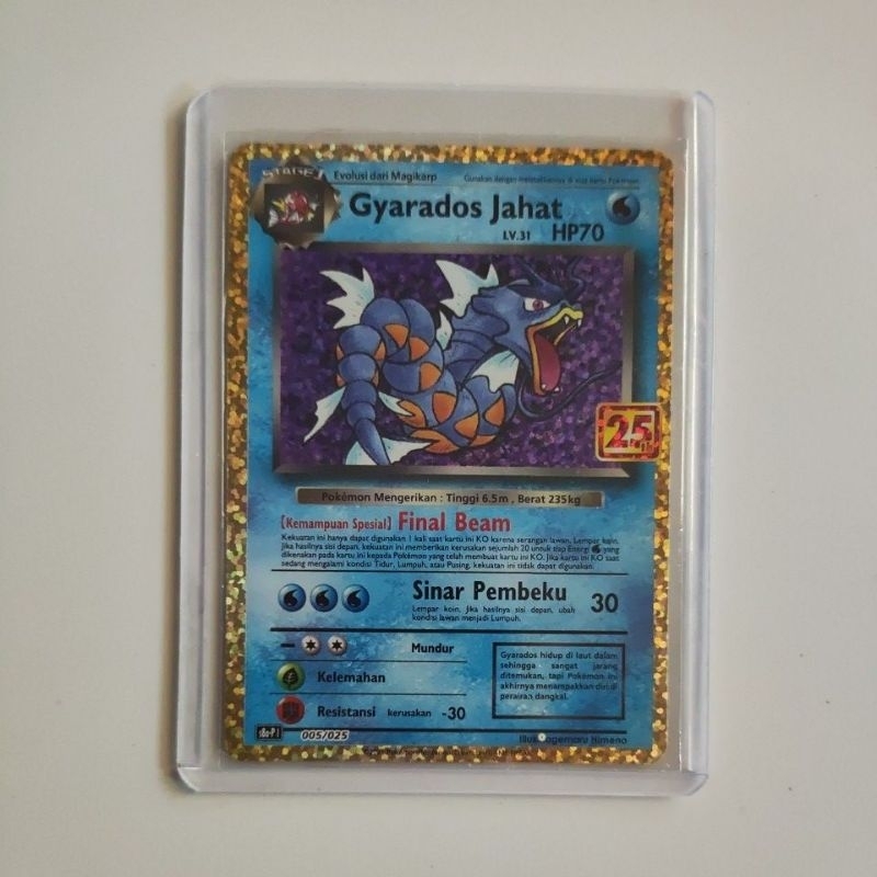 Kartu Pokemon Gyarados jahat 25th