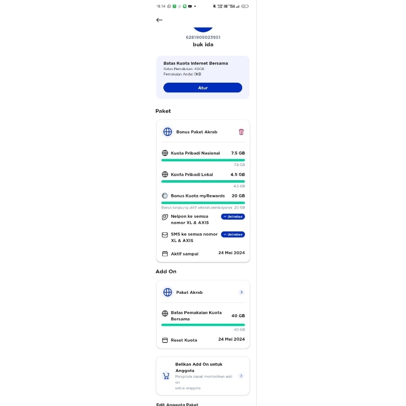 PAKET DATA XL (AKRAB XXL)