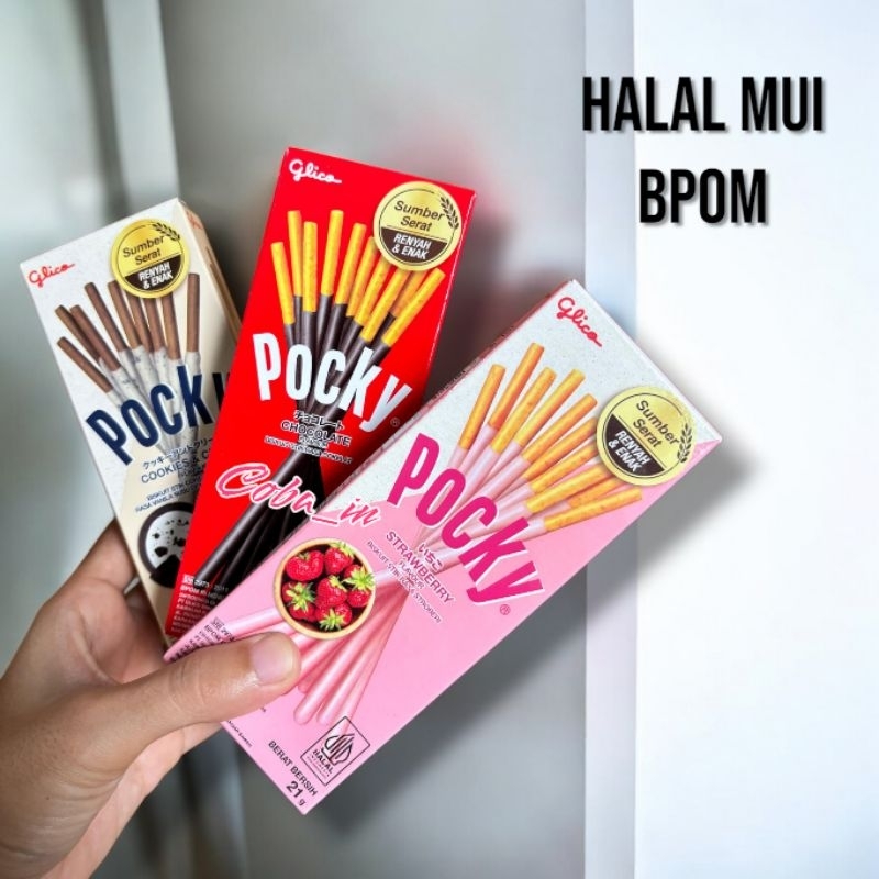 

POCKY STIK BISKUIT RENYAH 20gr dengan Rasa Enak HALAL Dan Berijin BPOM