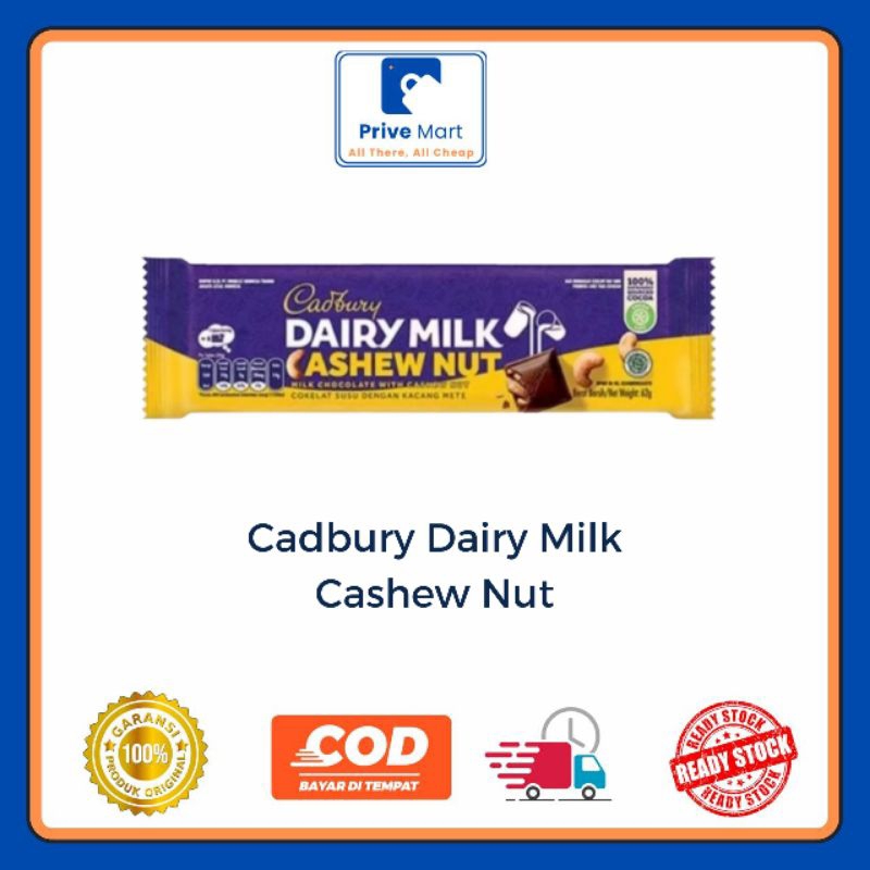 

Cadbury Dairy Milk Cashew Nut 62g Prive Mart