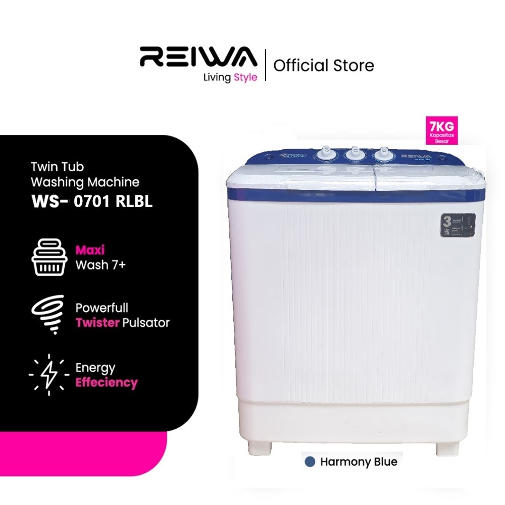 REIWA Mesin Cuci 2 Tabung 7KG WS-0701RLBL