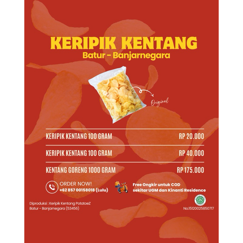 

Keripik Kentang Batur Banjarnegara