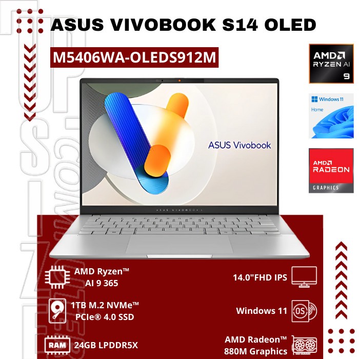 ASUS VivoBook S 14 OLED (M5406) - M5406WA-OLEDS912M