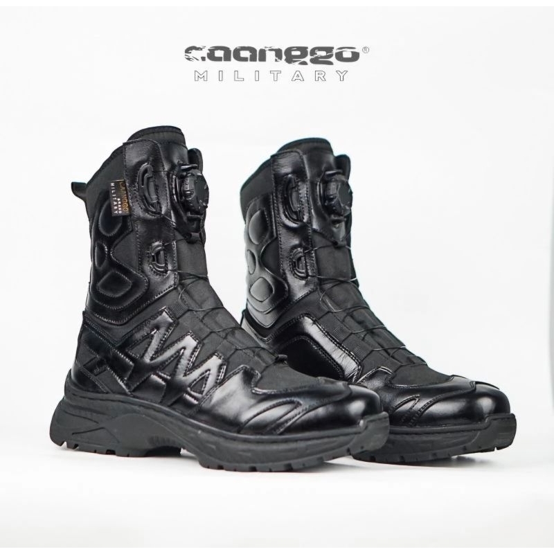 Sepatu Pdl Tni Polri Kulit Asli Terbaru Lacing System Tali Putar