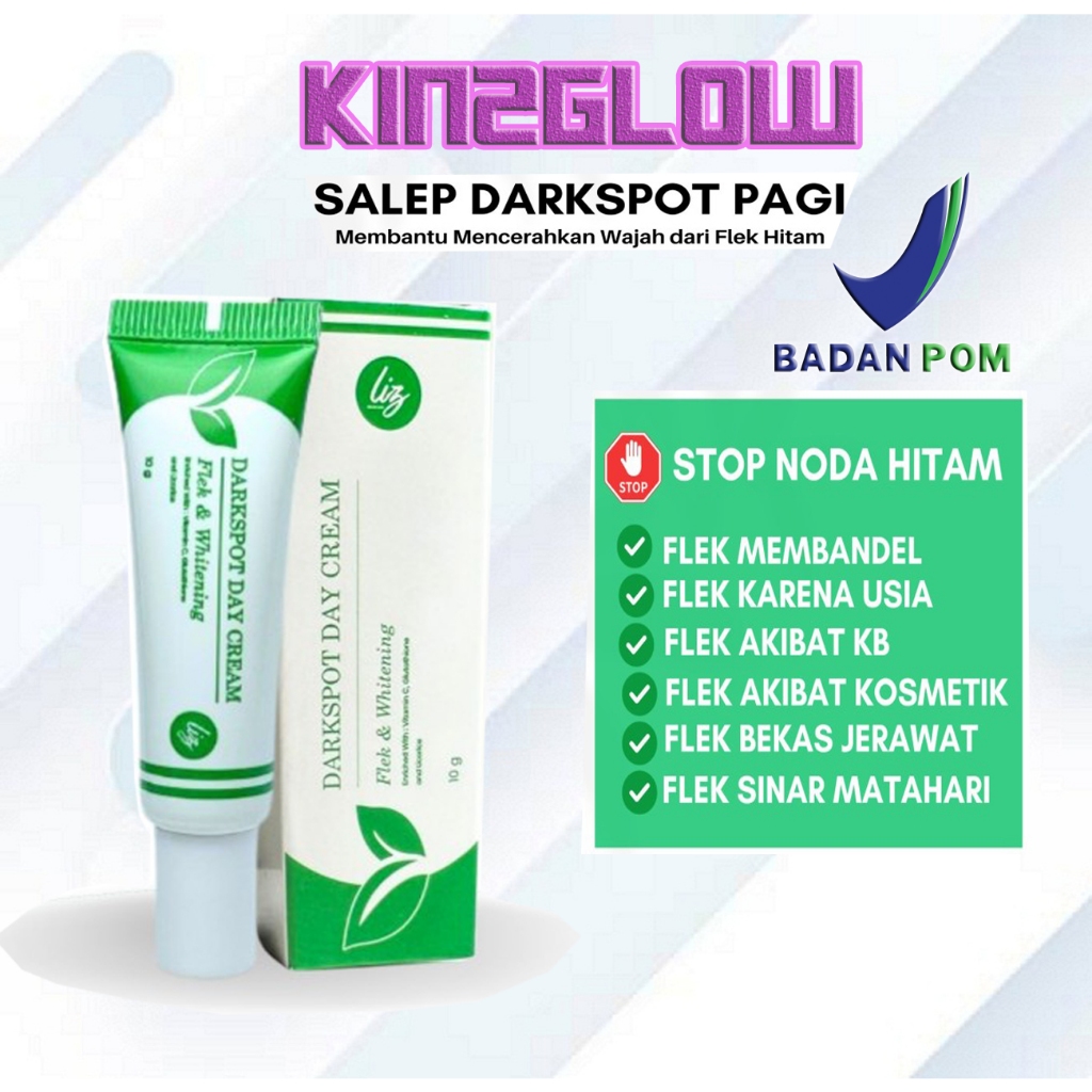 BPOM Salep Darkspot Day Penghilang Flek Hitam Membandel & Memutihkan Wajah ELZET Skincare Ori BPOM