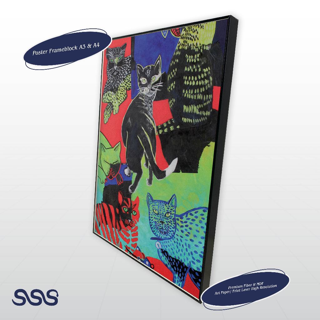POSTER CAT / AESTHETIC POSTER / POSTER FRAMEBLOCK