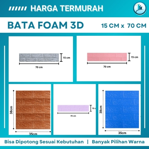 PALING MURAH!! Wallpaper Dinding Foam 3D / Stiker Wallpaper Dinding Mini Dekorasi / Wallpaper 3D / W