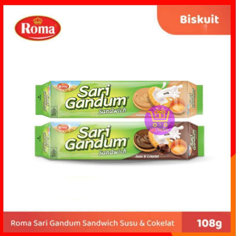 

BEST SELLER!! Roma Sari Gandum Coklat Sandwich 108gram - Biskuit Susu Coklat