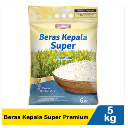 

indomaret beras kepala super premium 5kg