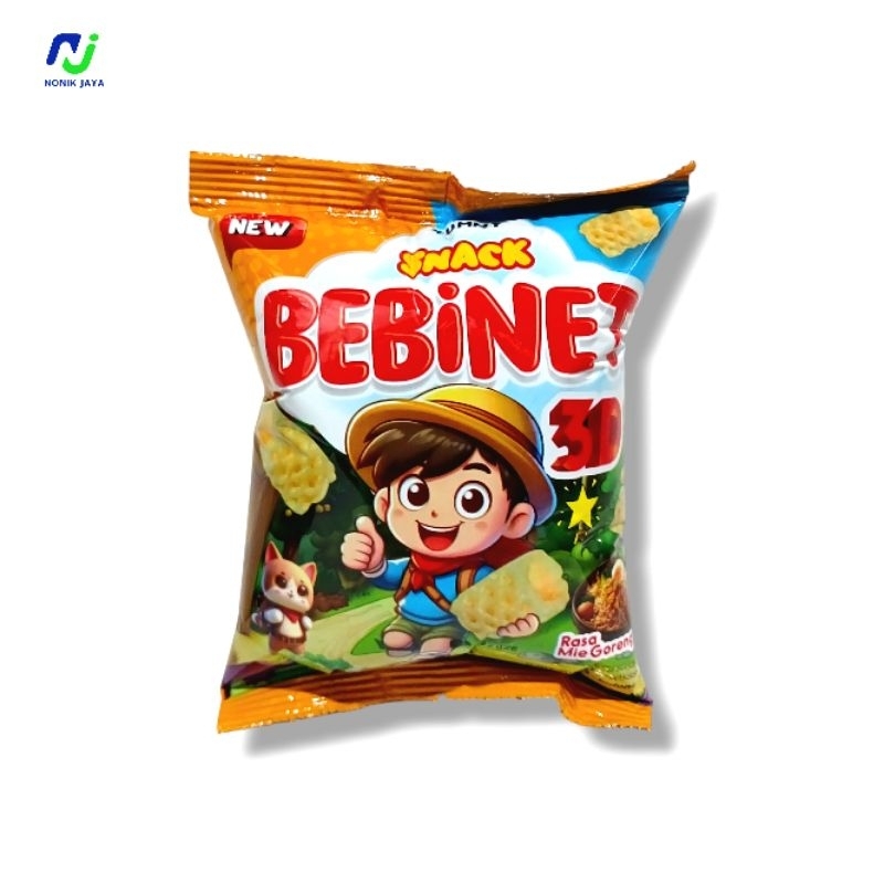 

( NEW ) Bebinet 3D Snack Rasa Mie Goreng Paket 5 Pcs@20g - CHIKI BERHADIAH