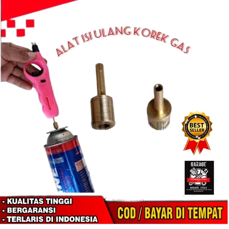 Refil Korek Gas Alat Isi Ulang Korek api dari gas protable ke korek pemetik panjang Refil Gas Korek