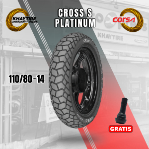 Ban Motor Touring Matic CORSA CROSS S PLATINUM 110/80 Ring 14 Tubeless